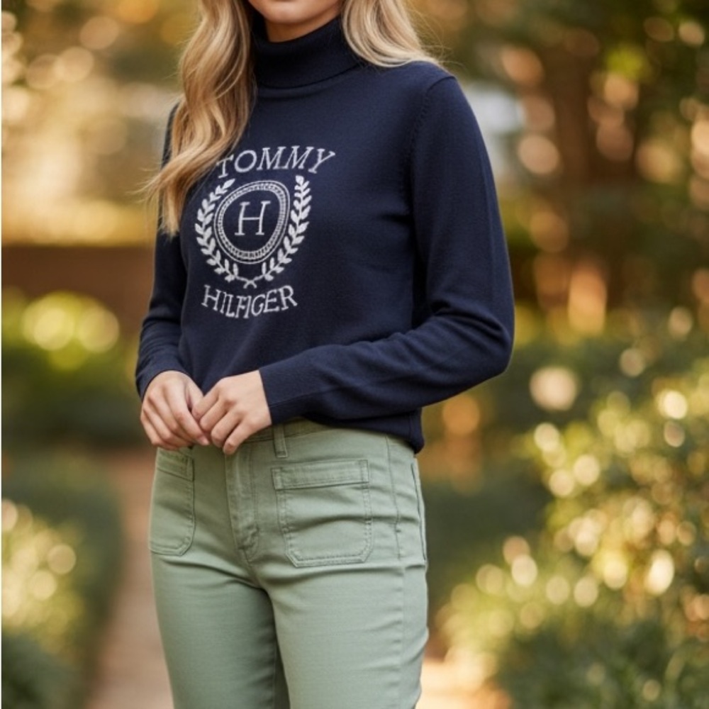 Tommy Hilfiger Dark Blue Turtleneck Sweater